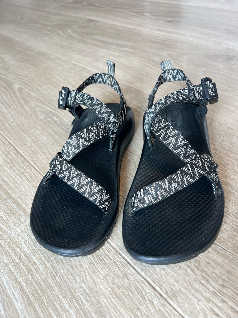 Chaco Z/1 EcoTread Sandals Big Kids 6 Women’s 7 Black White